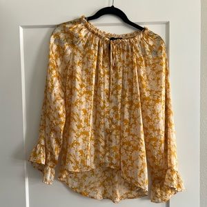 Gold floral sheer vici dolls top